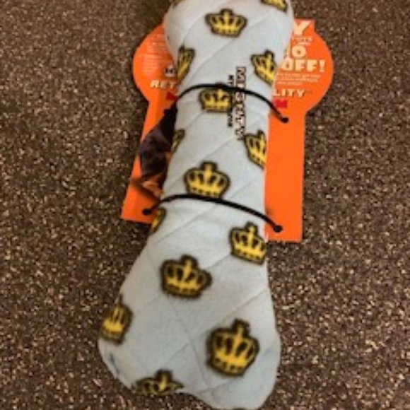 MIGHTY- No Stuff Bone-Blue– Squeaky Plastic Core. 2-in-1 Toy. - Picture 4 of 7